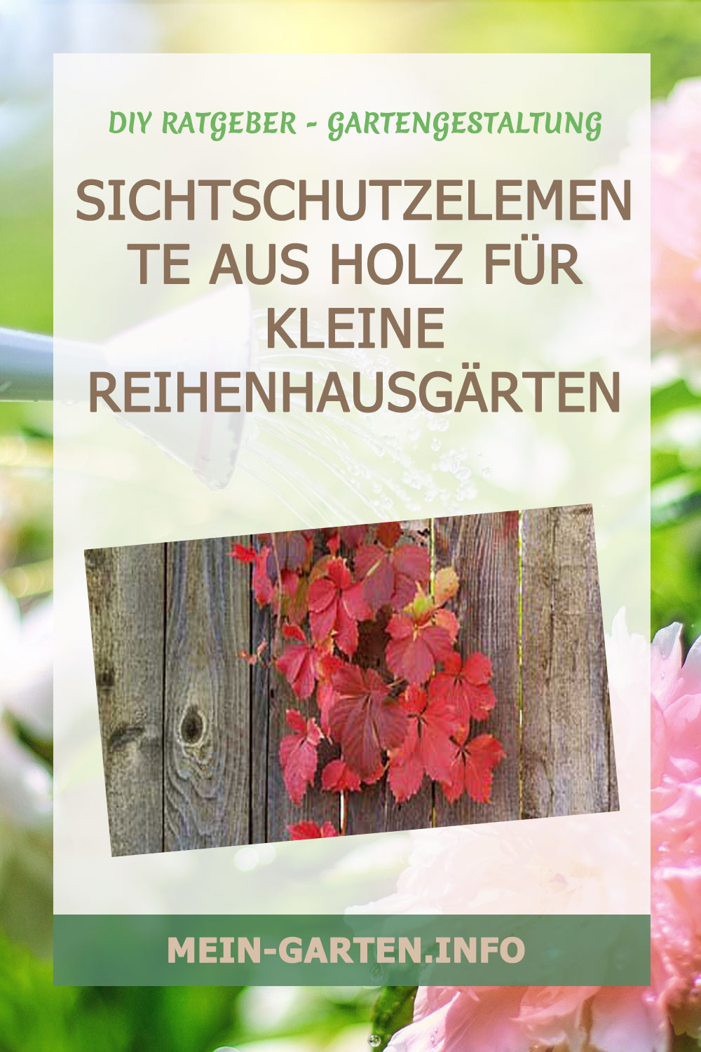 Sichtschutzelemente aus Holz für kleine Reihenhausgärten