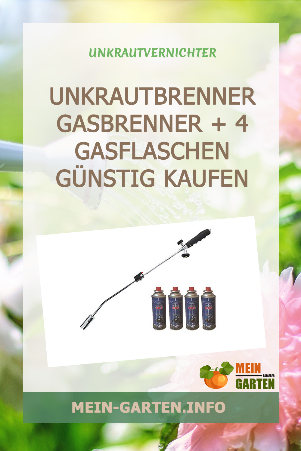 Unkrautbrenner Gasbrenner + 4 Gasflaschen günstig kaufen