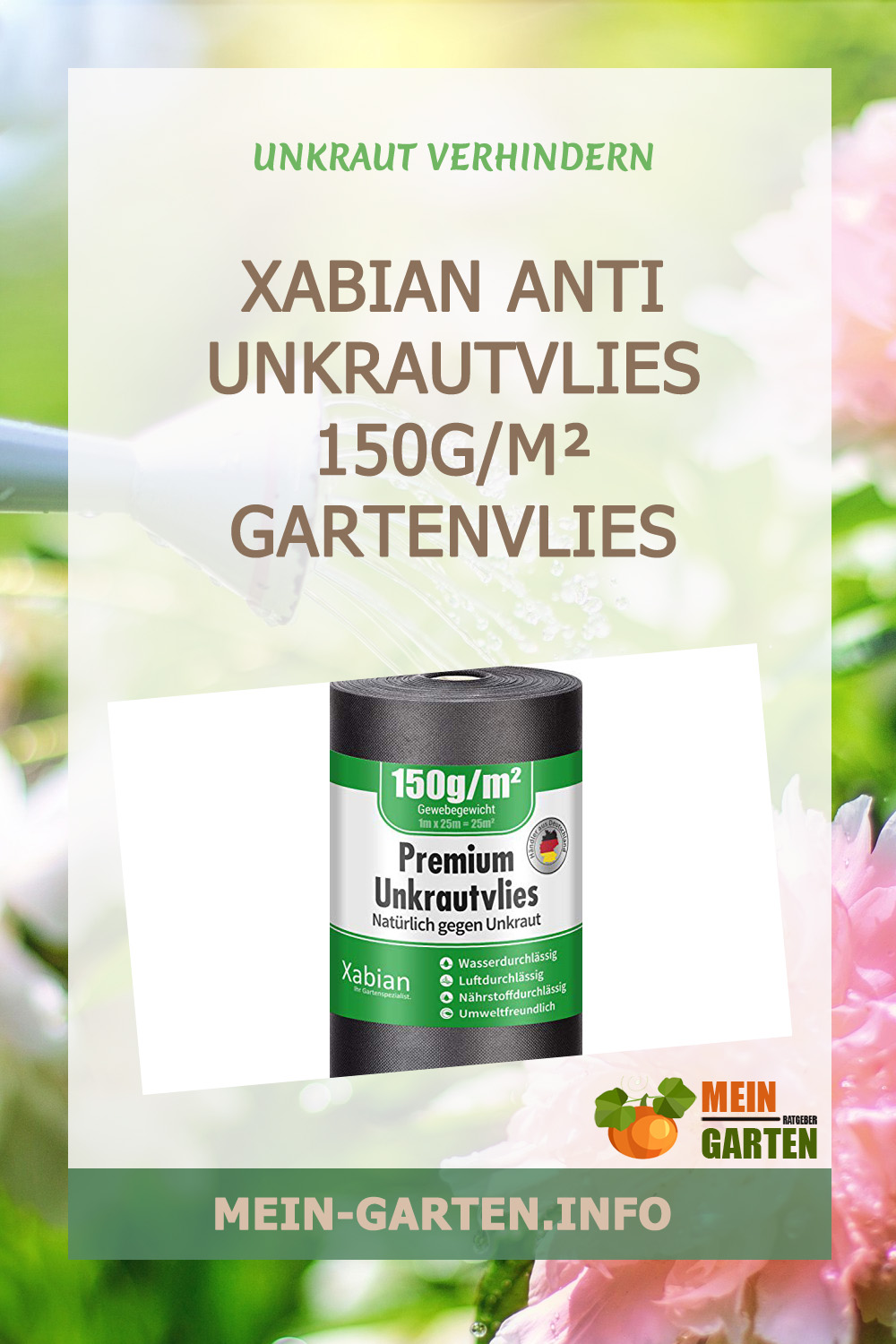 Xabian Anti Unkrautvlies 150g/m² Gartenvlies schwarz günstig kaufen