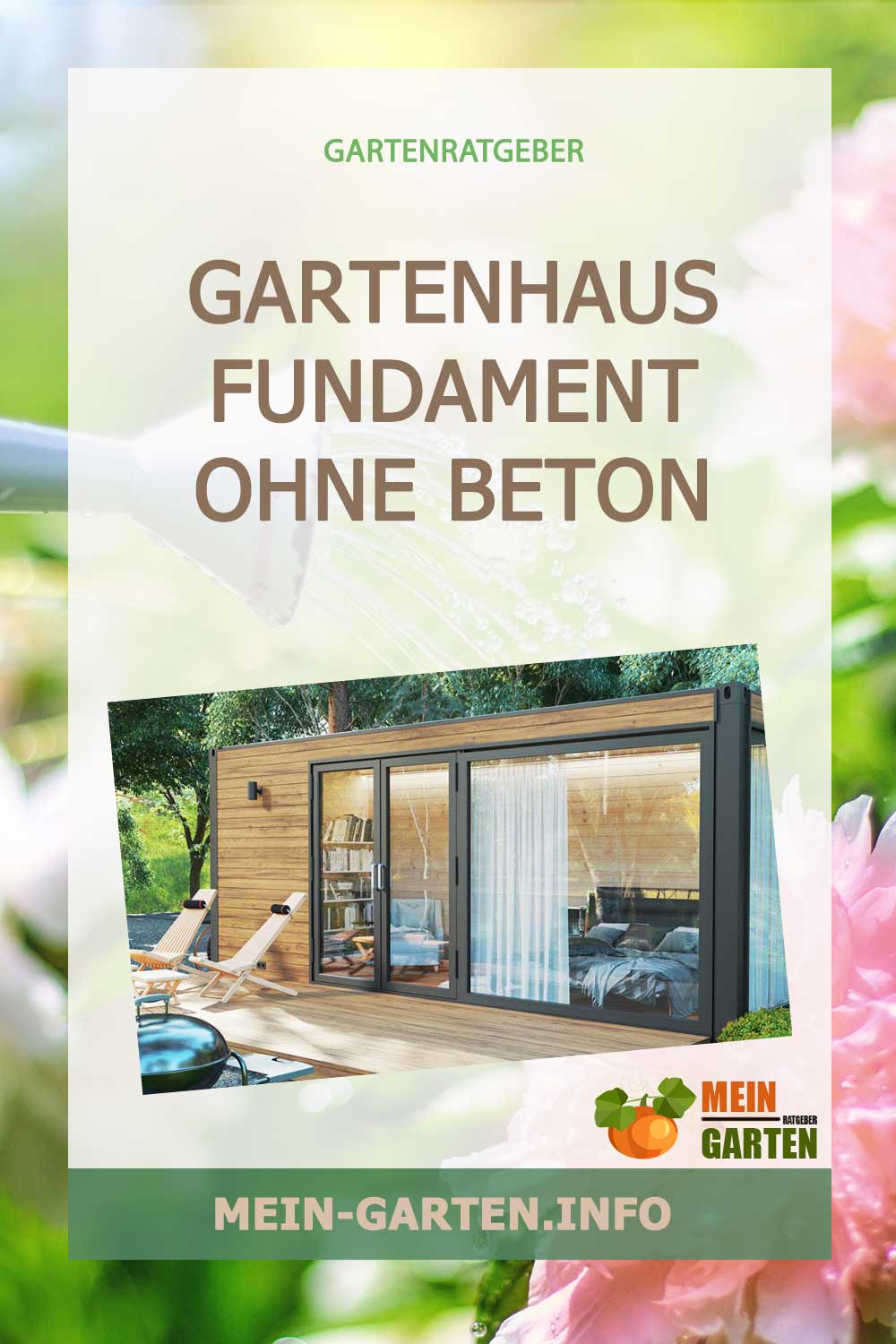 Ein Gartenhaus aus Holz DIYProjekt Fundament ohne Beton