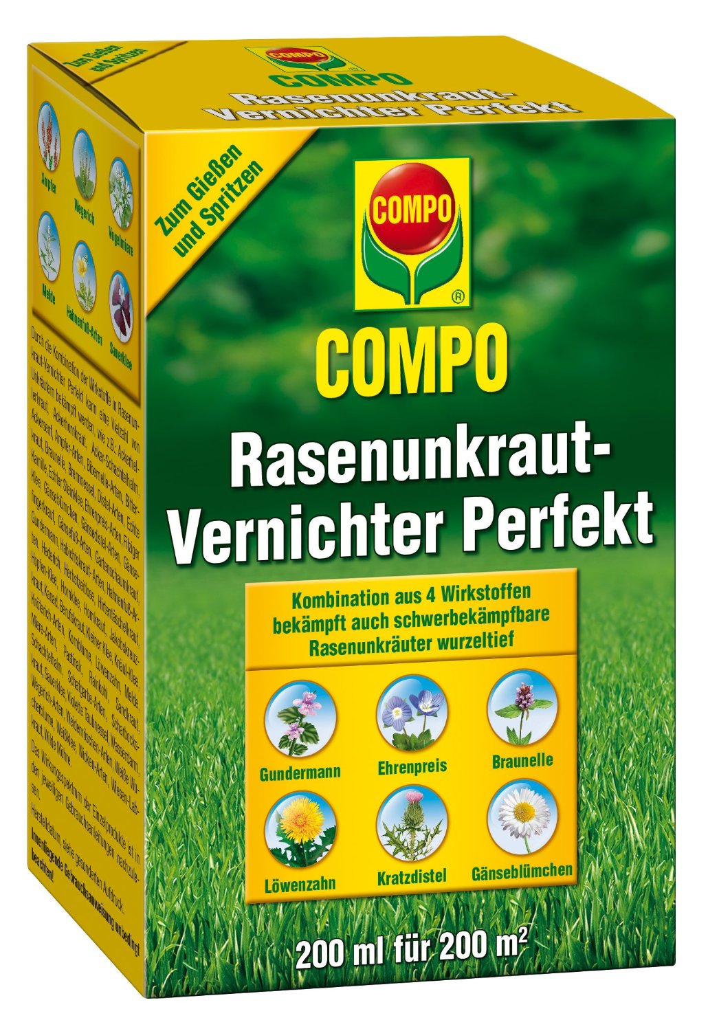 Compo 25389 Rasenunkraut-Vernichter Perfekt gegen schwerbekämpfbare Unkräuter