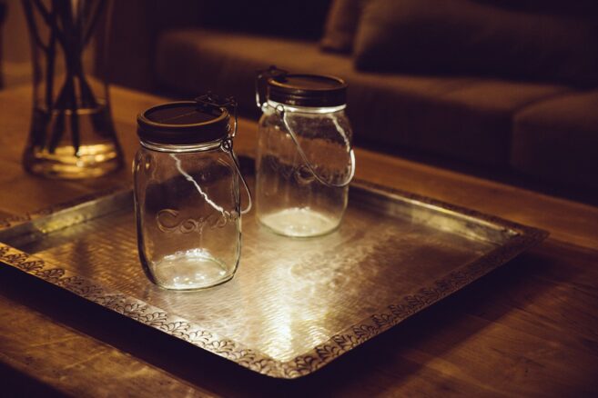 Sonnenglas Solarlampe - Laterne im Einmachglas