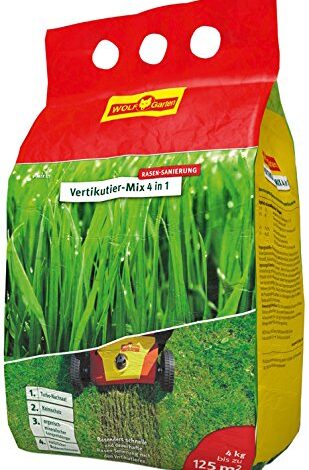 Wolf Garten Nachsaat und Düngung Rasen Vertikutier Mix Test