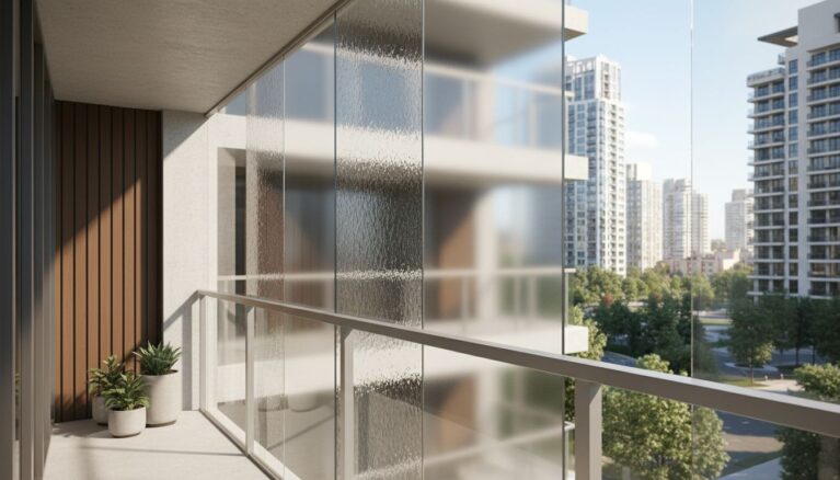 Balkon Sichtschutz aus Glas