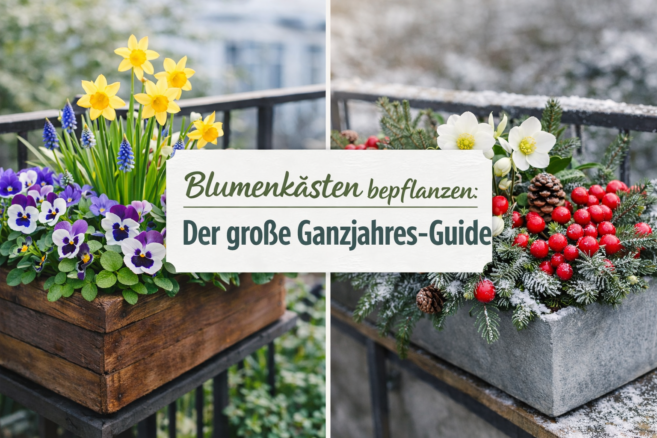 Blumenkästen bepflanzen das ganze Jahr