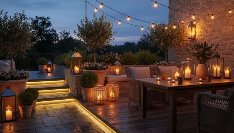 Terrassenbeleuchtung Ideen