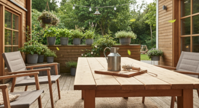 Terrassenmöbel aus Holz: Auswahl & Pflegetipps