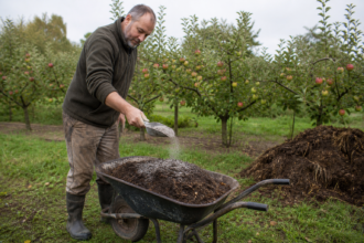holzasche obstbäume editorial [Bildinhalt mit KI erstellt]