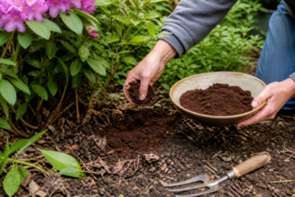kaffeesatz garten dünger editorial [Bildinhalt mit KI erstellt]