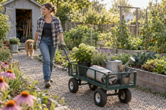 gartenwagen handwagen editorial