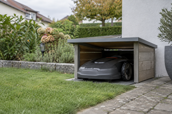 mähroboter garage editorial