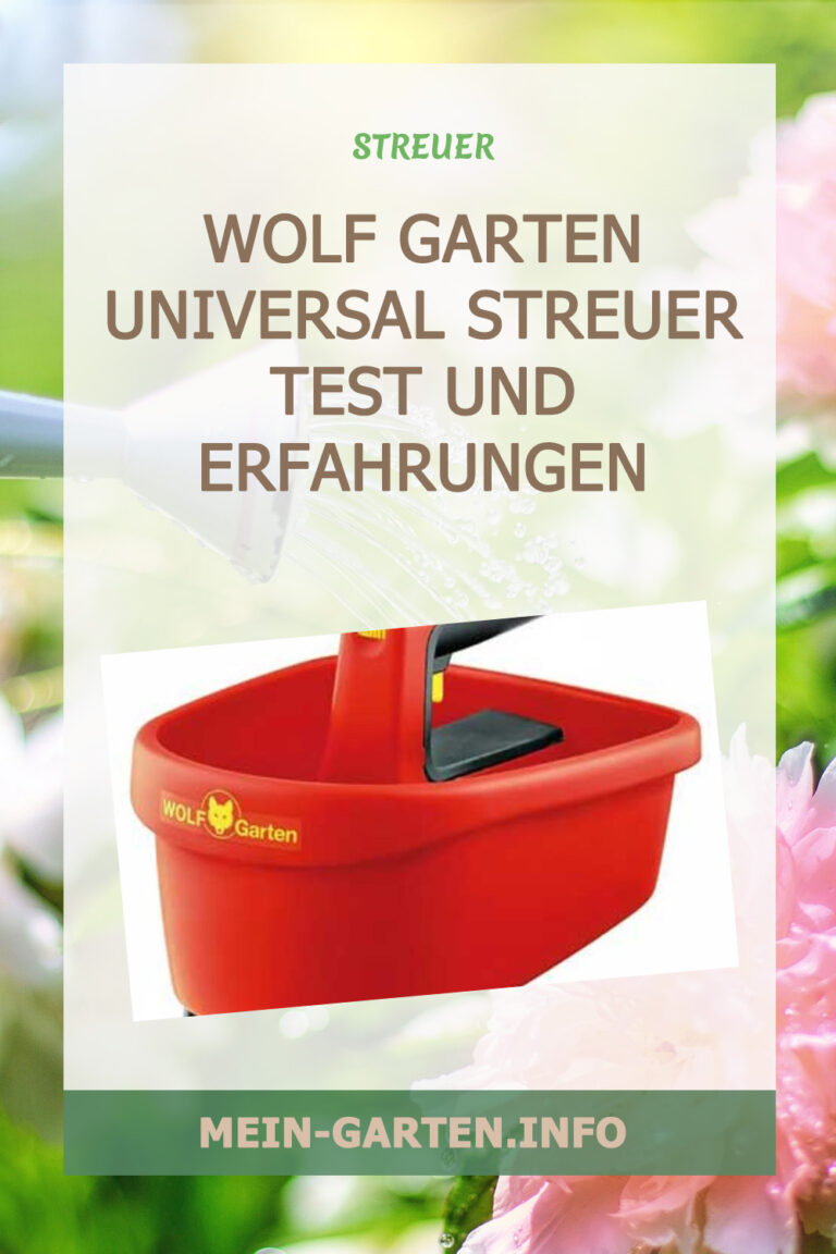 WolfGarten Universal Streuer Test um Granulate im Garten